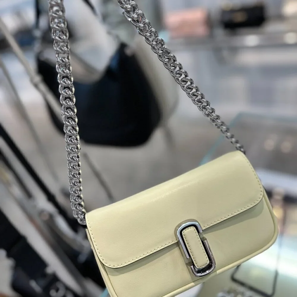 NWT! New Marc Jacobs J Marc Shoulder Bag -Smooth leather -Tender Yellow